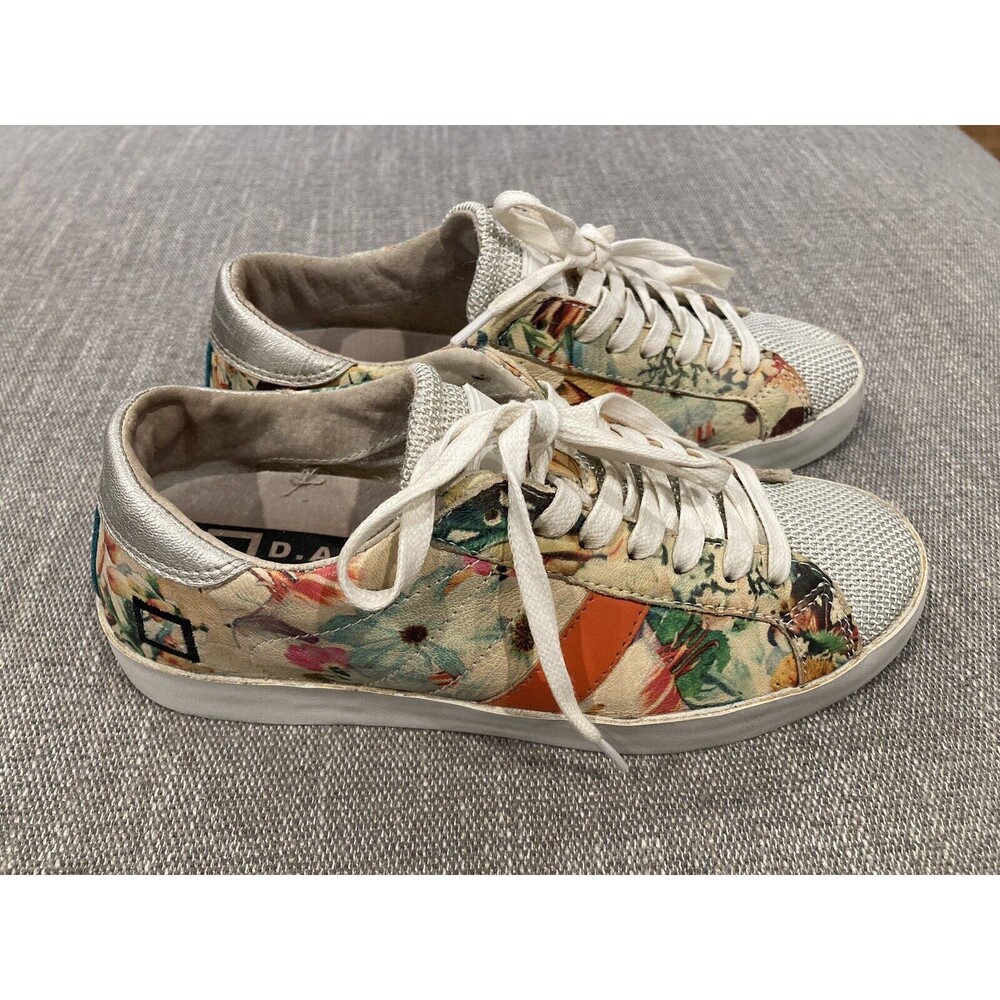 D.A.T.E. Shoes Women's Size 5.5 Floral Premium Sneaker Brand Date